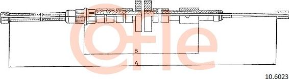 Cofle 10.6023 - Жило, ръчна спирачка www.parts5.com