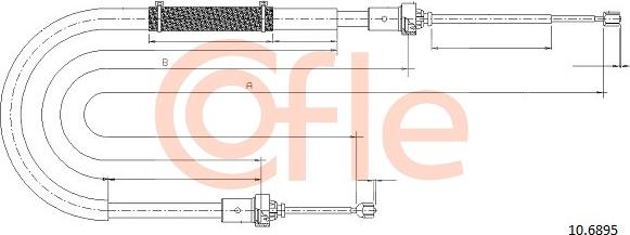 Cofle 10.6895 - Тросик, cтояночный тормоз www.parts5.com