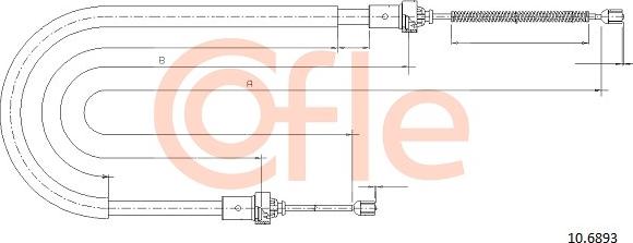 Cofle 92.10.6893 - Ντίζα, φρένο ακινητοποίησης www.parts5.com