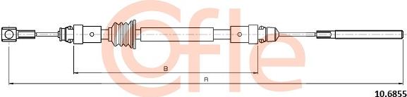 Cofle 92.10.6855 - Żażné lanko parkovacej brzdy www.parts5.com