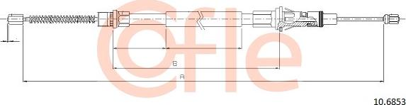 Cofle 10.6853 - Cablu, frana de parcare www.parts5.com