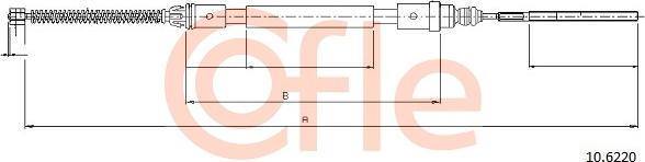 Cofle 92.10.6220 - Cable, parking brake parts5.com