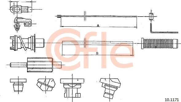 Cofle 92.10.1171 - Accelerator Cable parts5.com