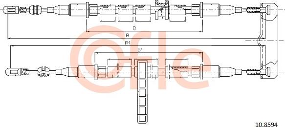 Cofle 10.8594 - Cable, parking brake www.parts5.com