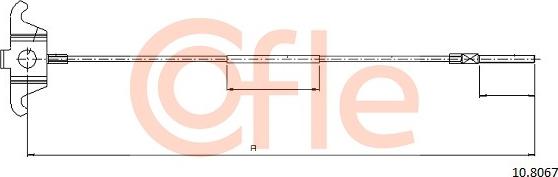 Cofle 10.8067 - Cable, parking brake parts5.com