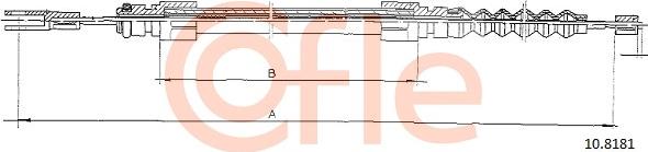 Cofle 92.10.8181 - Cablu, frana de parcare www.parts5.com