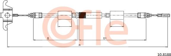 Cofle 10.8188 - Sajla, ručna kočnica www.parts5.com