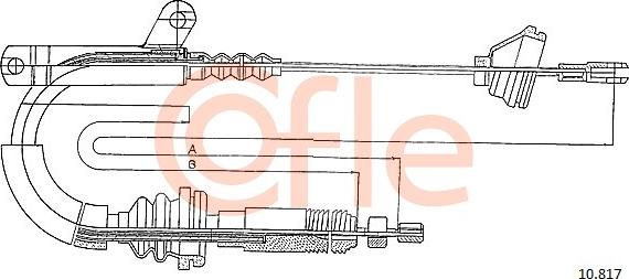 Cofle 92.10.817 - Cable, parking brake www.parts5.com