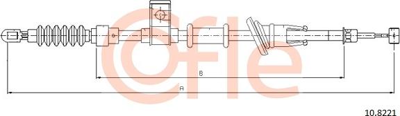 Cofle 10.8221 - Cablu, frana de parcare www.parts5.com