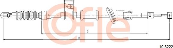 Cofle 10.8222 - Cablu, frana de parcare www.parts5.com