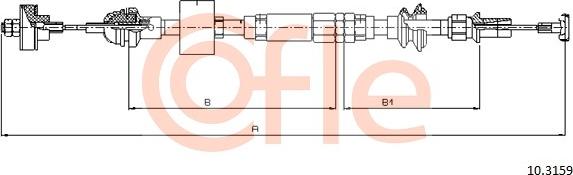 Cofle 92.10.3159 - Clutch Cable www.parts5.com