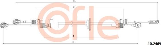Cofle 92.10.2469 - Cable, manual transmission www.parts5.com