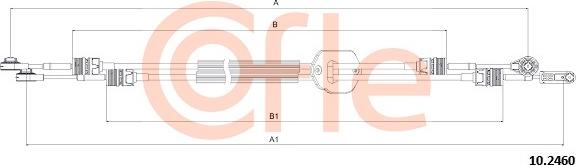 Cofle 92.10.2460 - Cable, manual transmission www.parts5.com