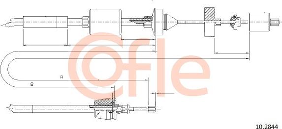 Cofle 92.10.2844 - Трос, управление сцеплением www.parts5.com