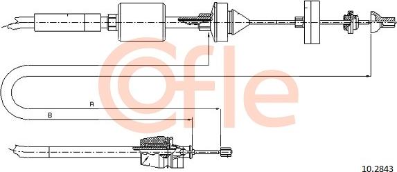 Cofle 92.10.2843 - Трос, управление сцеплением www.parts5.com