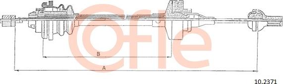 Cofle 10.2371 - Трос, управление сцеплением parts5.com