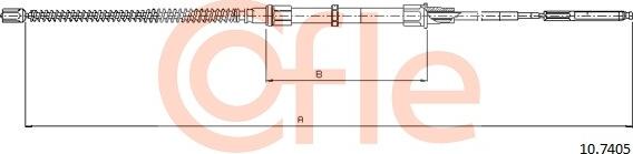 Cofle 10.7405 - Cable, parking brake www.parts5.com