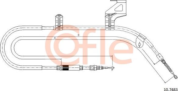 Cofle 92.10.7483 - Cable, parking brake www.parts5.com