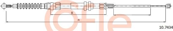 Cofle 10.7434 - Cable de accionamiento, freno de estacionamiento www.parts5.com