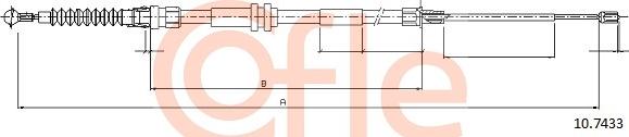 Cofle 10.7433 - Cable de accionamiento, freno de estacionamiento www.parts5.com