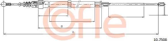 Cofle 10.7508 - Cable, parking brake parts5.com