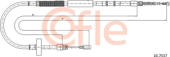 Cofle 92.10.7537 - Cable de accionamiento, freno de estacionamiento www.parts5.com