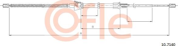 Cofle 92.10.7140 - Cable, parking brake parts5.com