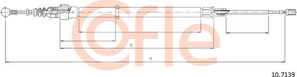 Cofle 10.7139 - Cable de accionamiento, freno de estacionamiento www.parts5.com