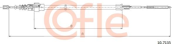 Cofle 10.7135 - Cable, parking brake www.parts5.com