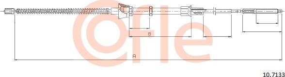 Cofle 92.10.7133 - Cable, parking brake www.parts5.com