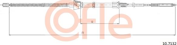 Cofle 10.7132 - Cablu, frana de parcare parts5.com