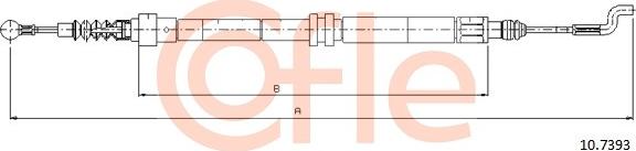 Cofle 10.7393 - Cable, parking brake www.parts5.com