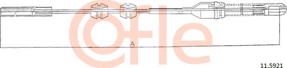 Cofle 11.5921 - Cable, parking brake www.parts5.com