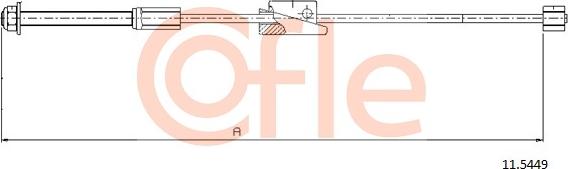 Cofle 11.5449 - Cable, parking brake www.parts5.com