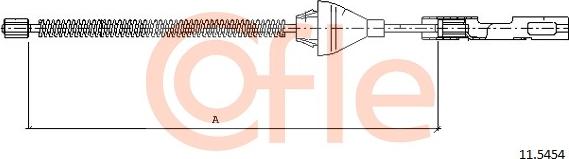 Cofle 11.5454 - Cable de accionamiento, freno de estacionamiento parts5.com