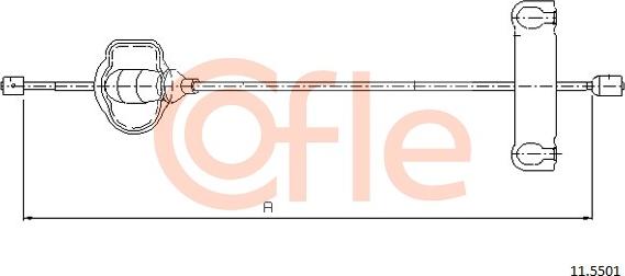 Cofle 92.11.5501 - Cable, parking brake www.parts5.com