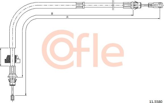 Cofle 11.5580 - Cablu, frana de parcare www.parts5.com