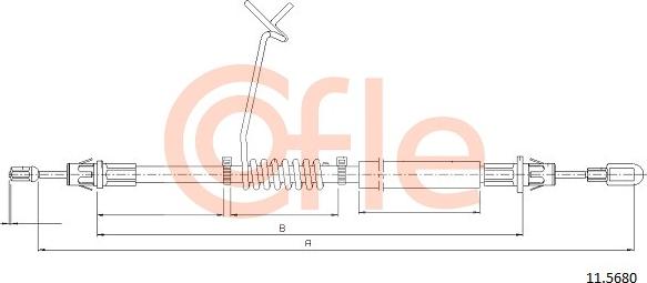 Cofle 11.5680 - Seilzug, Feststellbremse www.parts5.com