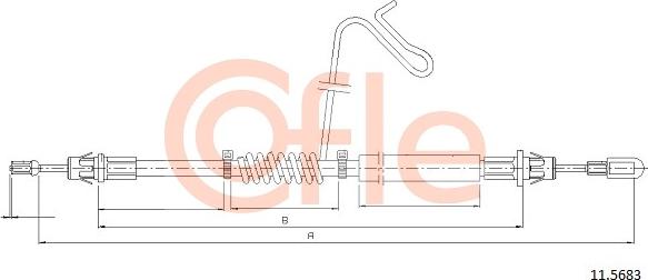 Cofle 11.5683 - Seilzug, Feststellbremse www.parts5.com