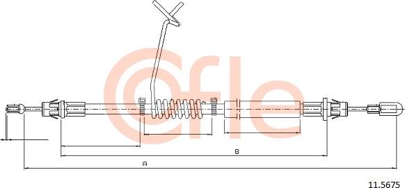 Cofle 11.5675 - Tažné lanko, parkovací brzda www.parts5.com