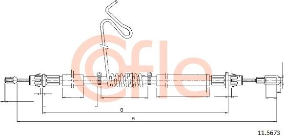 Cofle 11.5673 - Cable, parking brake www.parts5.com