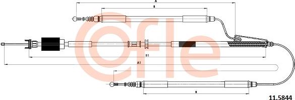 Cofle 11.5844 - Cable, parking brake www.parts5.com