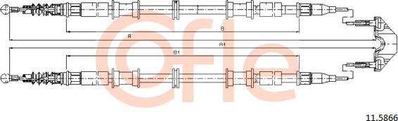 Cofle 11.5866 - Cablu, frana de parcare www.parts5.com