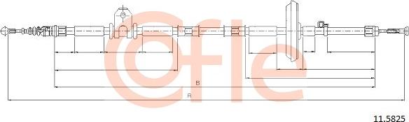 Cofle 11.5825 - Cable, parking brake www.parts5.com