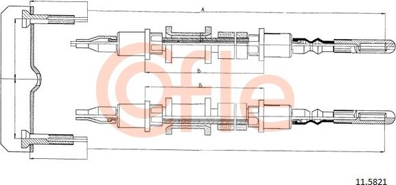 Cofle 11.5821 - Sajla, ručna kočnica www.parts5.com