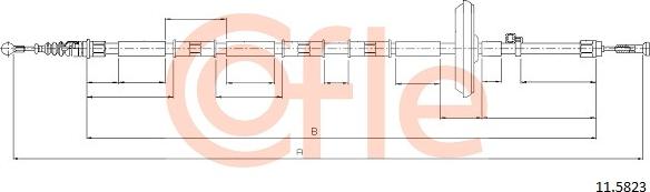 Cofle 11.5823 - Cable, parking brake www.parts5.com