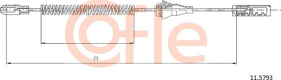 Cofle 11.5793 - Cable, parking brake www.parts5.com