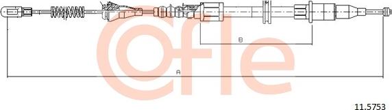 Cofle 11.5753 - Cable de accionamiento, freno de estacionamiento www.parts5.com