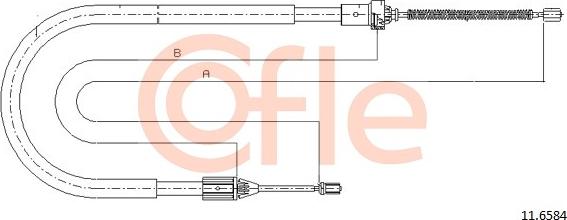 Cofle 92.11.6584 - Cable, parking brake parts5.com