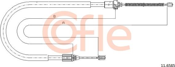 Cofle 92.11.6585 - Cable de accionamiento, freno de estacionamiento parts5.com